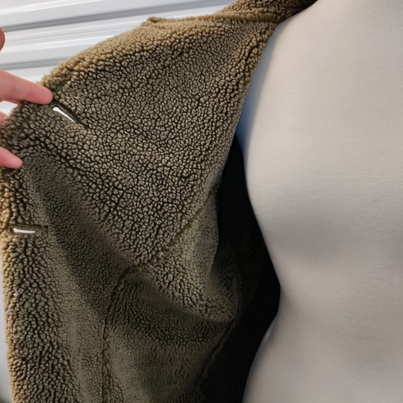 🎉HP🎉🆕L.L. Bean | Sherpa Button Up Women's Coat Longline Size XL Petite - Picture 10 of 16